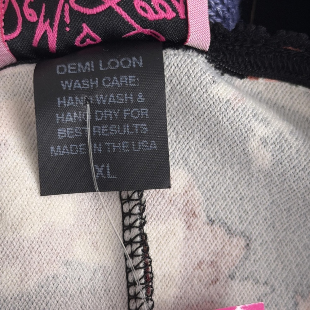 Demi Loon Top Womens XL Floral Pinup Babydoll Cami Tank Coquette Whimsigoth NEW - Picture 8 of 9